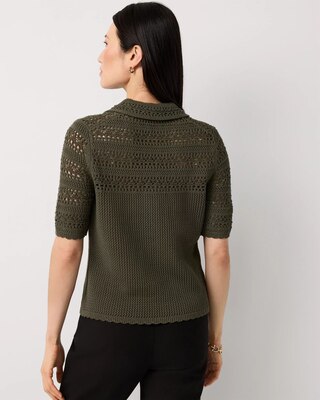 Crochet Knit Top | White House Black Market